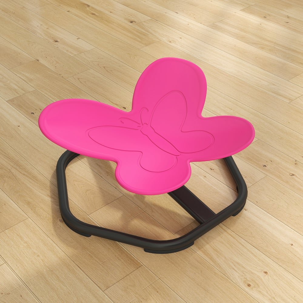 Tommy Toys Butterfly Pink Kids Swivel Sensory Spinning Chair Image 6