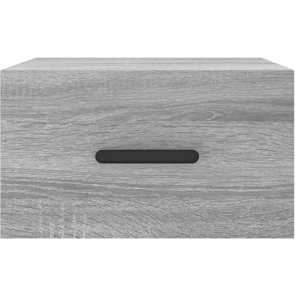 vidaXL Singe Drawer Grey Sonoma Oak Wall Mounted Bedside Table Image 5