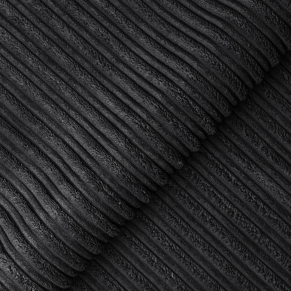 Luxor 4 Seater Black Jumbo Cord Full Back Right Hand L Shape Corner Sofa Image 5