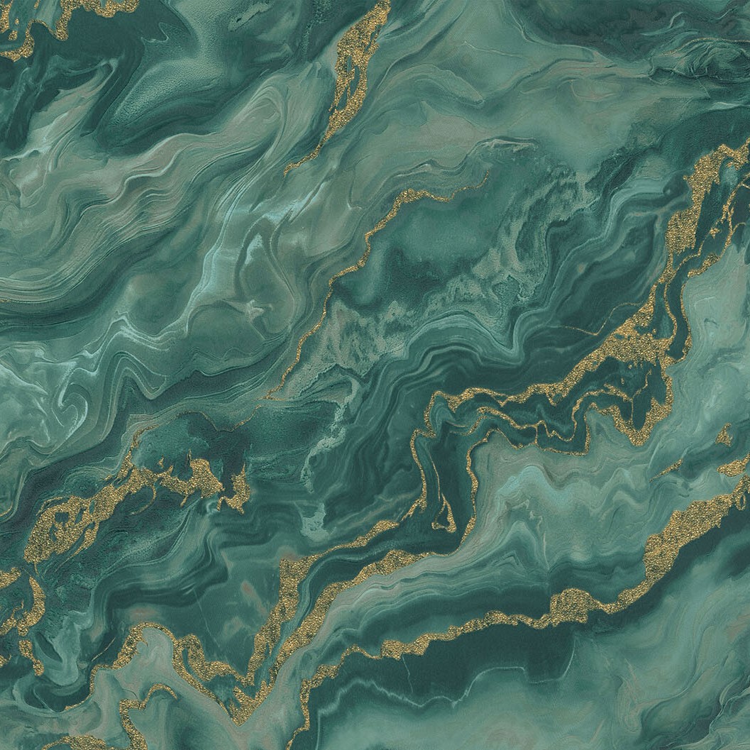 Mystic Spell Azure and Gold Wallpaper - Azure and Gold Image 1