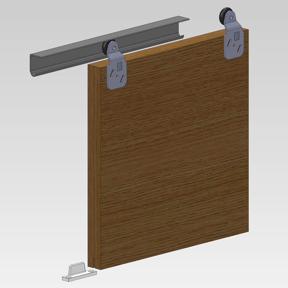 Coburn Twin 60 2 Door Sliding Cupboard Track Fixing Kit 1.2m Image 3