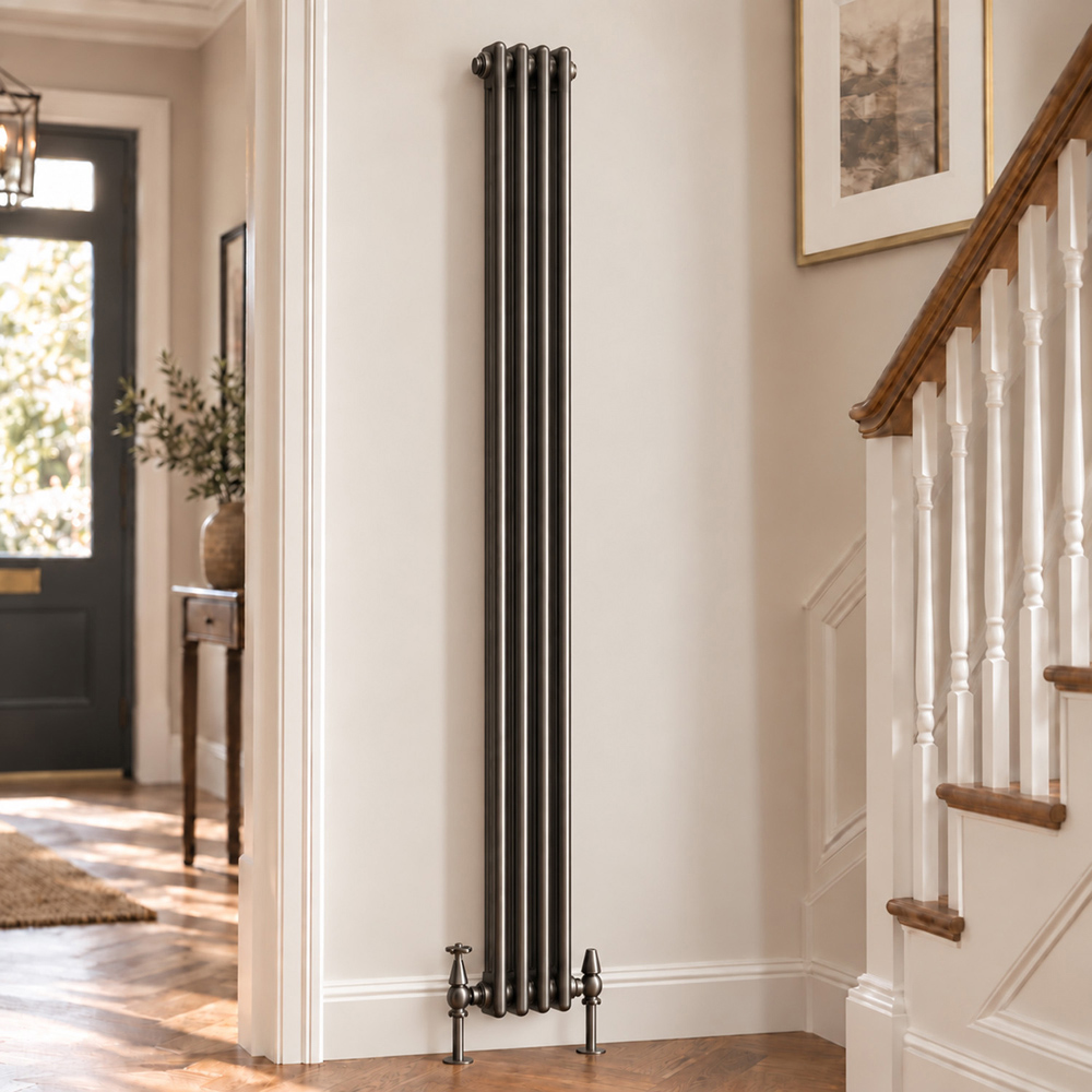 Go Bathrooms Clarence Raw Metal 2 Column 4 Section Radiator 1800 x 200mm Image 4