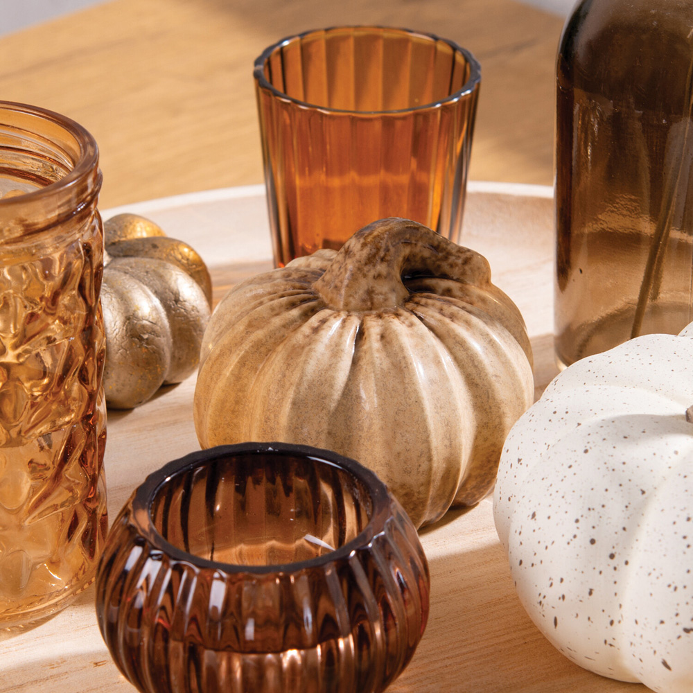 Neutral Pumpkin Candle Tray Image 8