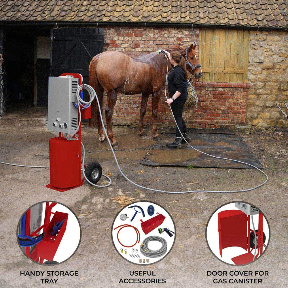 Monstershop Deluxe Red Portable Horse Shower Image 4