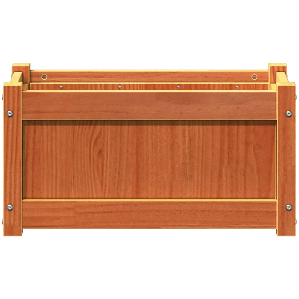 vidaXL Brown Pine Wood Garden Planter 31 x 60 x 31cm Set of 2 Image 6