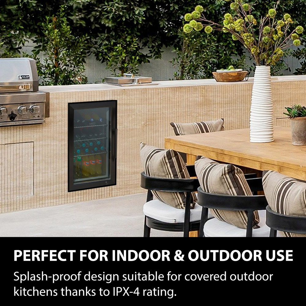 CASO Design 703 Black BBQ Wine Cooler with Left Hinge 63L Image 2