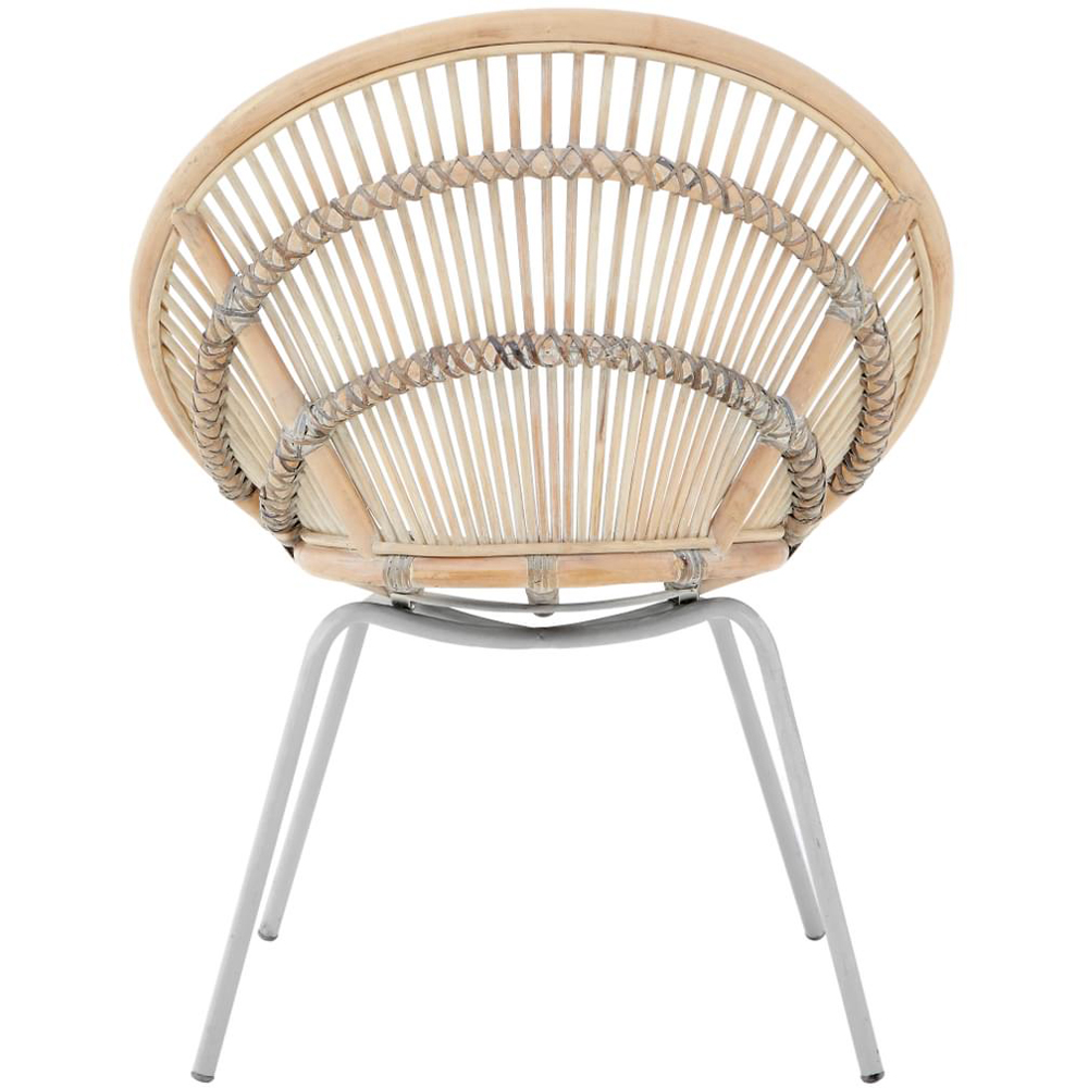 Interiors by Premier Lagom White Washed Natural Rattan Chair Image 5