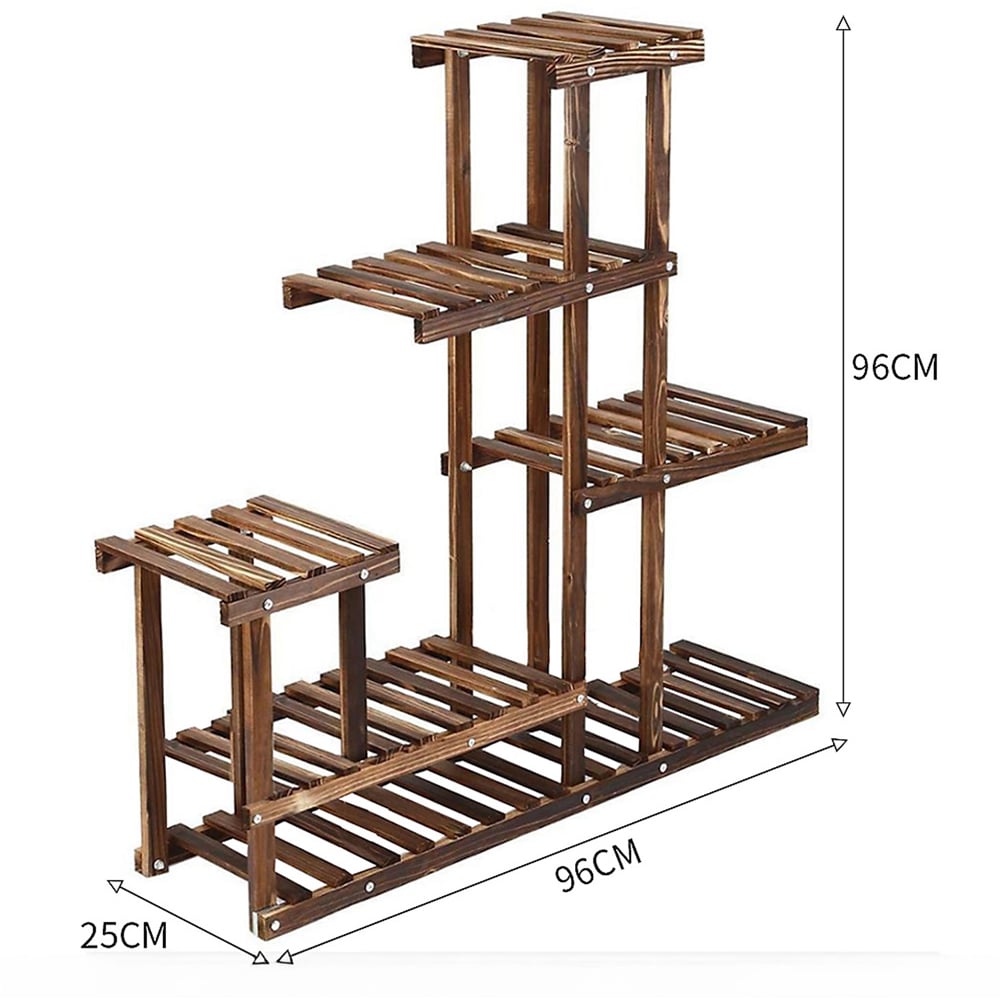 Neo 6 Tier Wooden Indoor and Outdoor Plant Stand Image 9