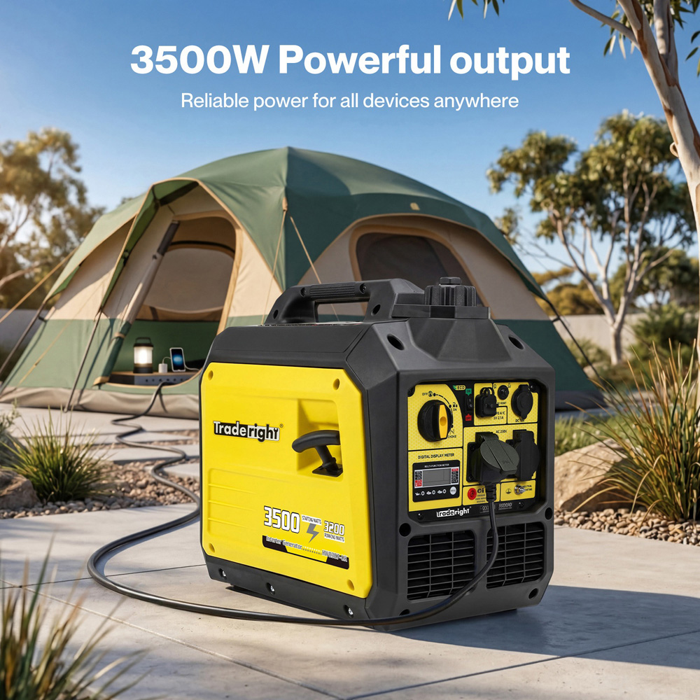 Traderight Portable Quiet Petrol Inverter Generator 3500W Image 3