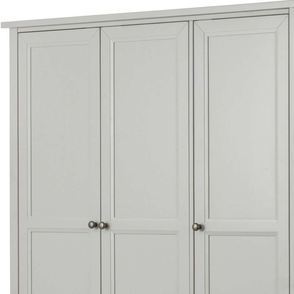 Julian Bowen Maine 3 Door 2 Drawer Dove Grey Combination Wardrobe Image 3