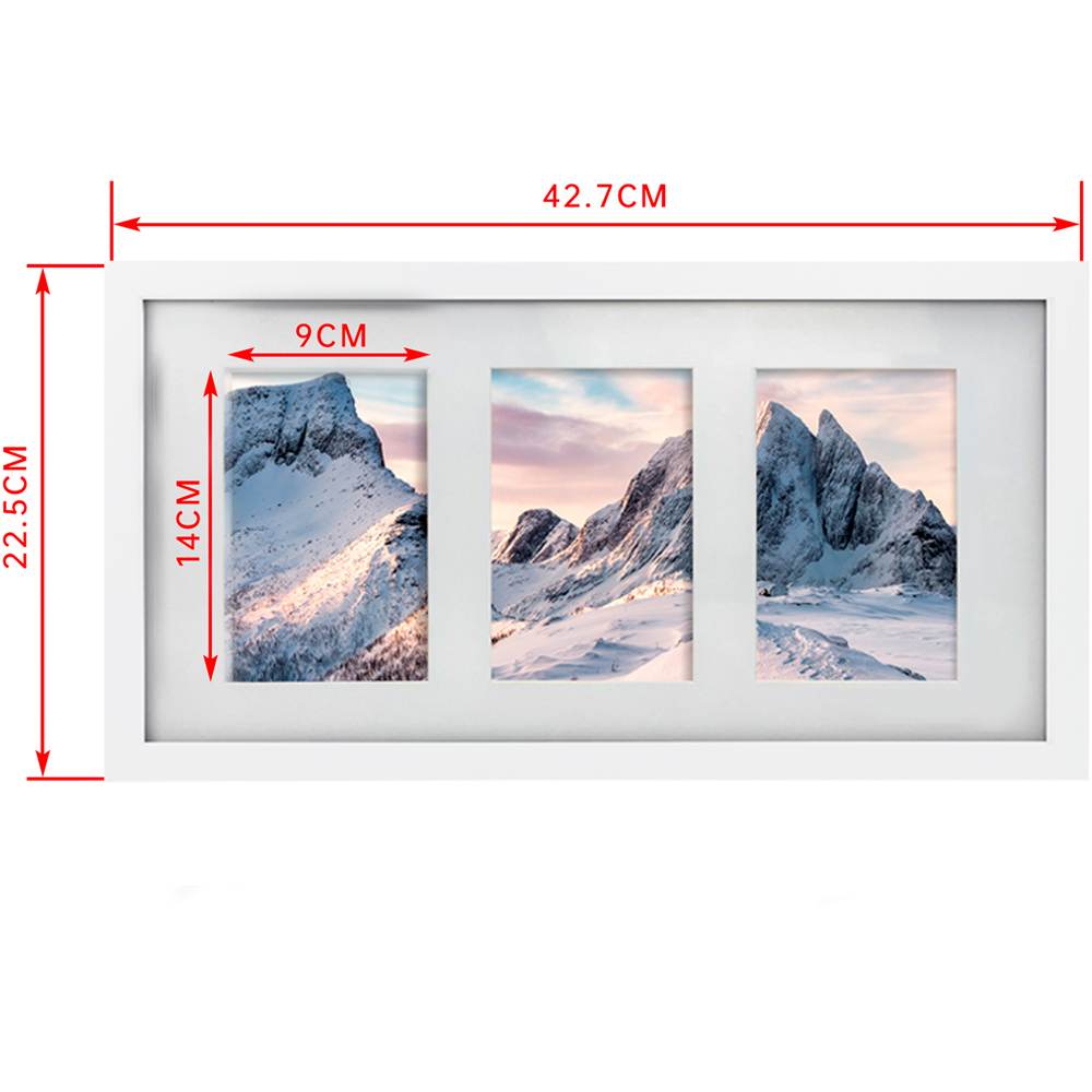 Innoteck Essentials 3 in 1 Matt White Wooden Photo Frame Image 6