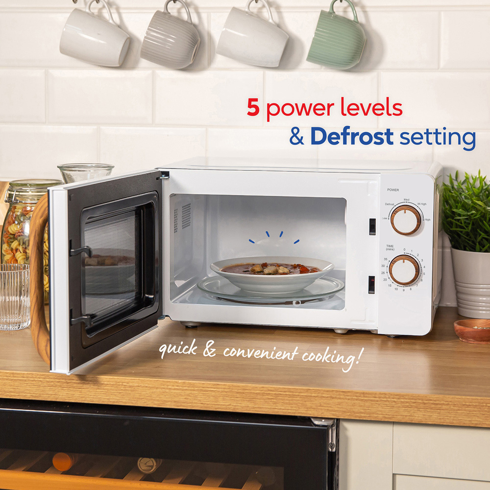 Russell Hobbs RHMM713-N White 17L Scandi Compact Manual Microwave 700W Image 7