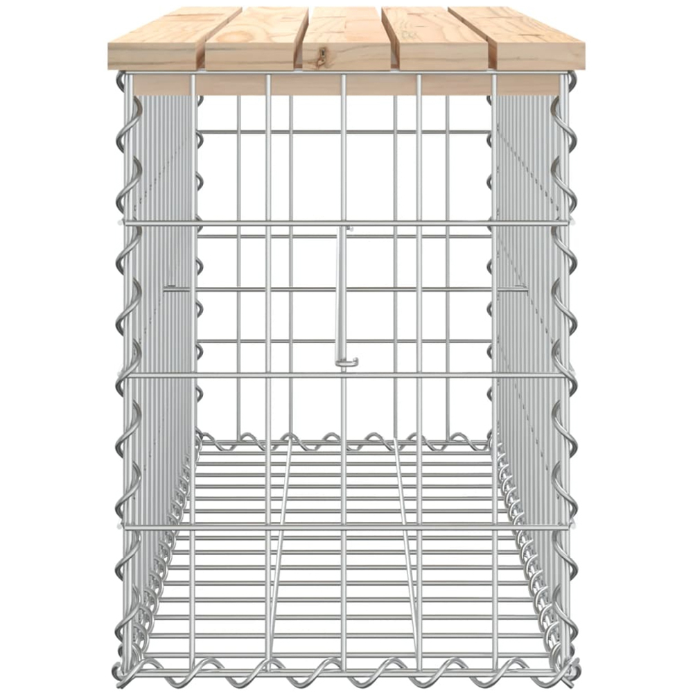 vidaXL Brown Pine Wood Garden Bench Image 4