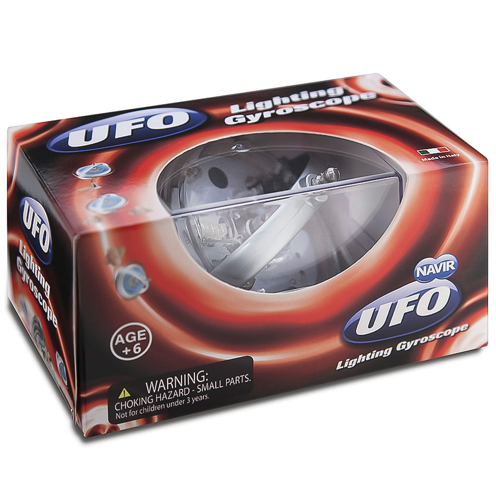 Navir UFO Lighting Silver and Red Gyroscope Image