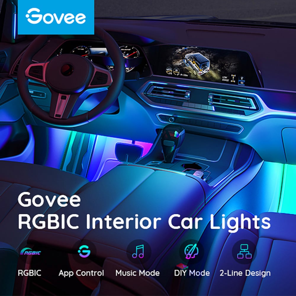 Govee RGBIC Interior Car LED Stripe Light 2 Pack Image 4