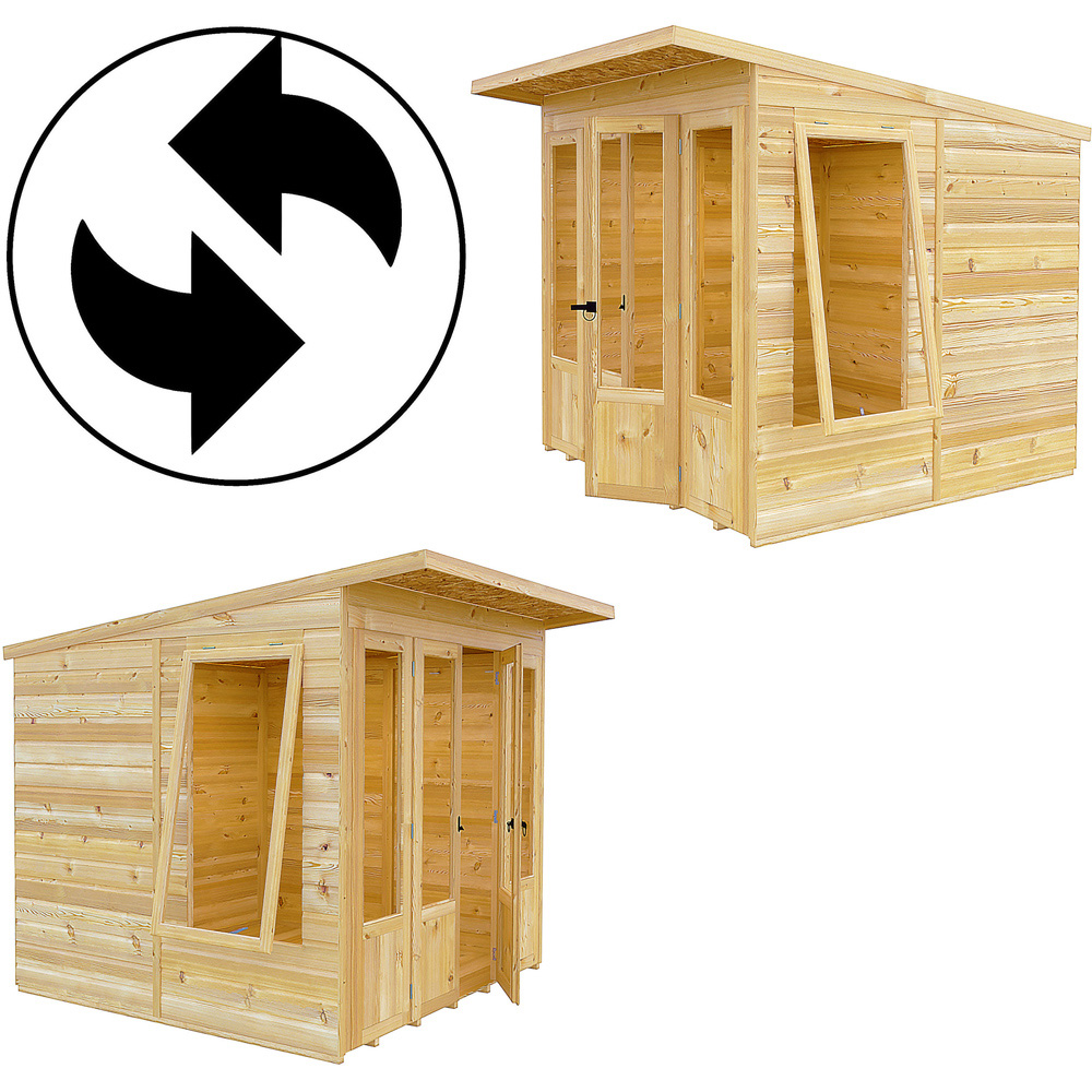 Shire Parham 7 x 7ft Shiplap Pent Garden Summerhouse Image 4