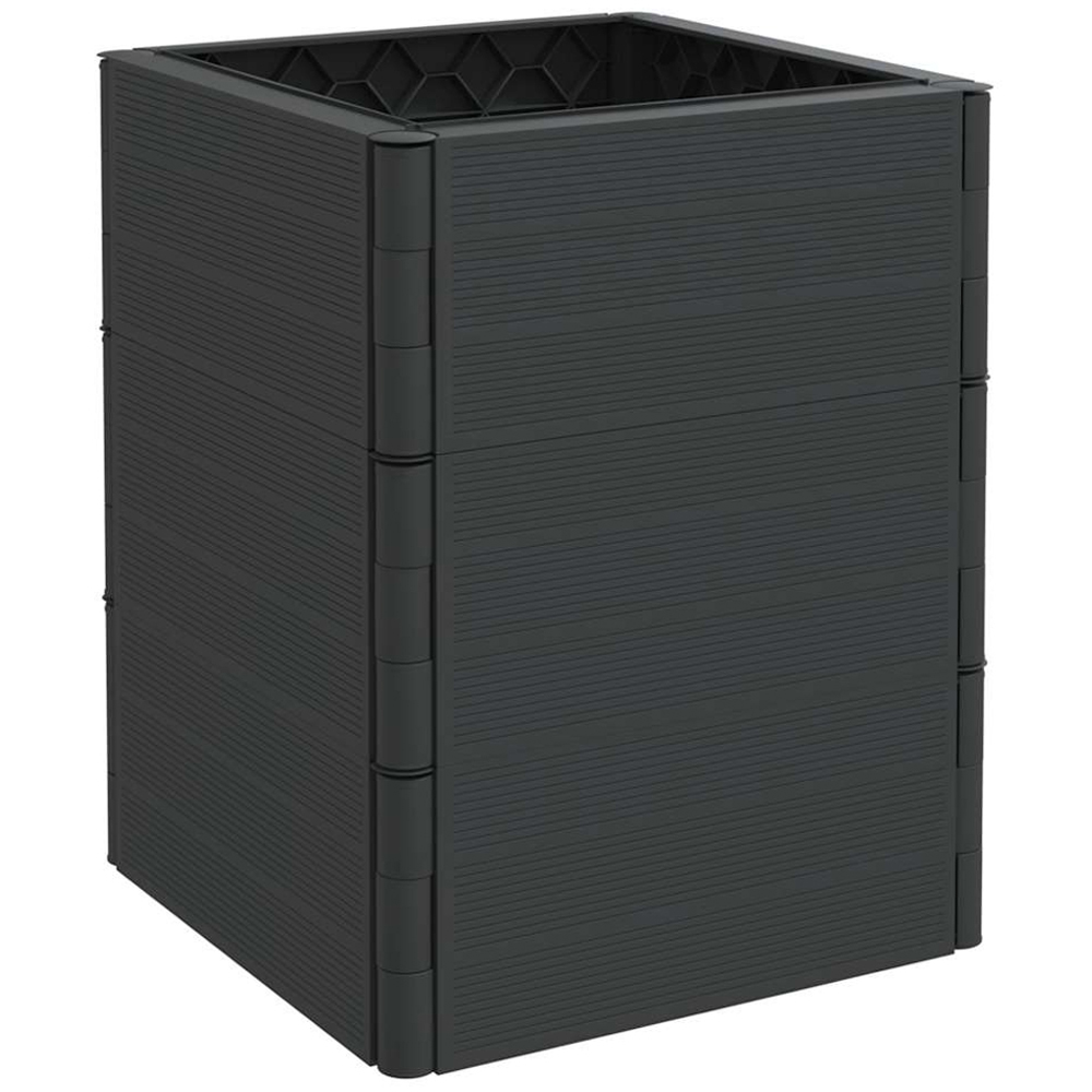 vidaXL Anthracite Polypropylene Modular Garden Planter Image 3