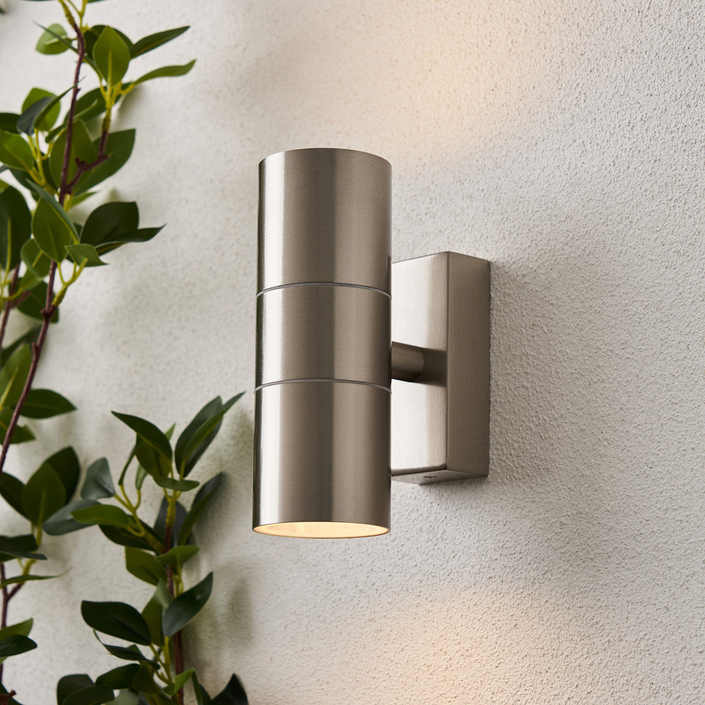 Zink Luna 2 Light Stainless Steel Up and Down Wall Light Image 2
