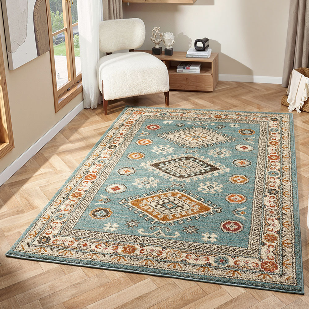 Portland HMC 5567 Blue Cashmere Rug 80 x 150cm Image 1