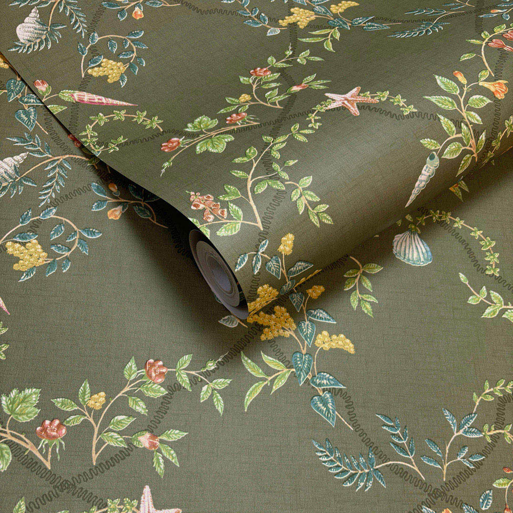 Holden Decor Shell Trellis Green Wallpaper Image 2
