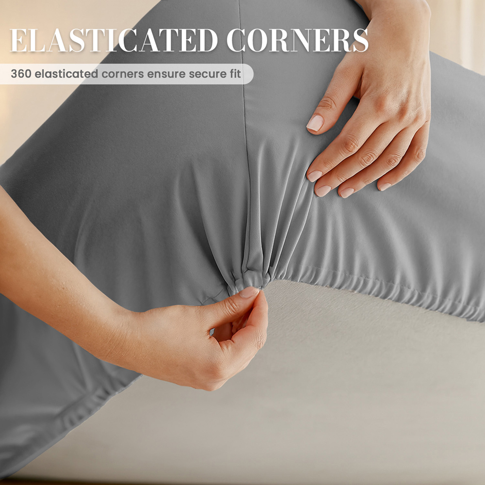 Sweet Dreams Alpine Single Silver Faux Fur Fitted Sheet Image 4