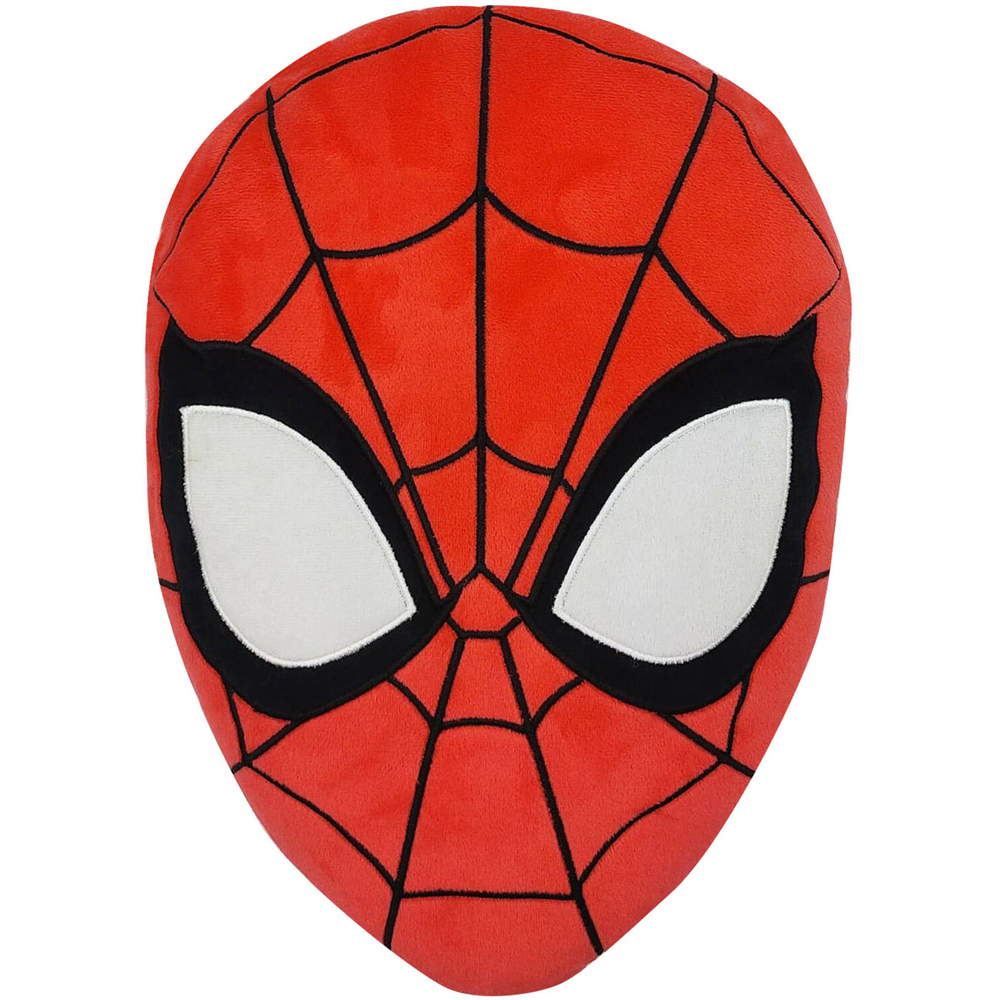 Spiderman Head Shaped Cushion Red Image 1