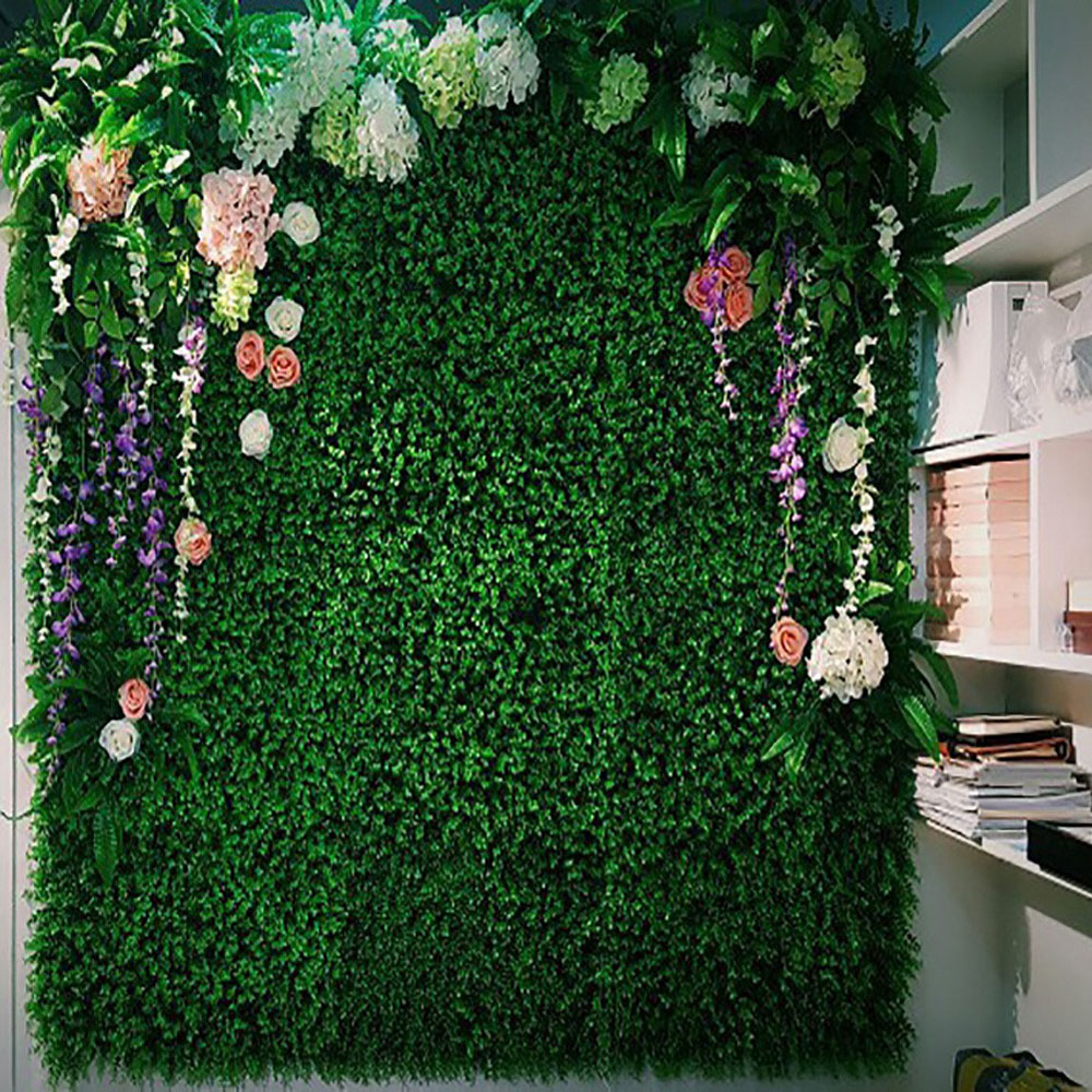 Living and Home 6 Piece Decorative Artificial Grass Hedge Panel Image 5