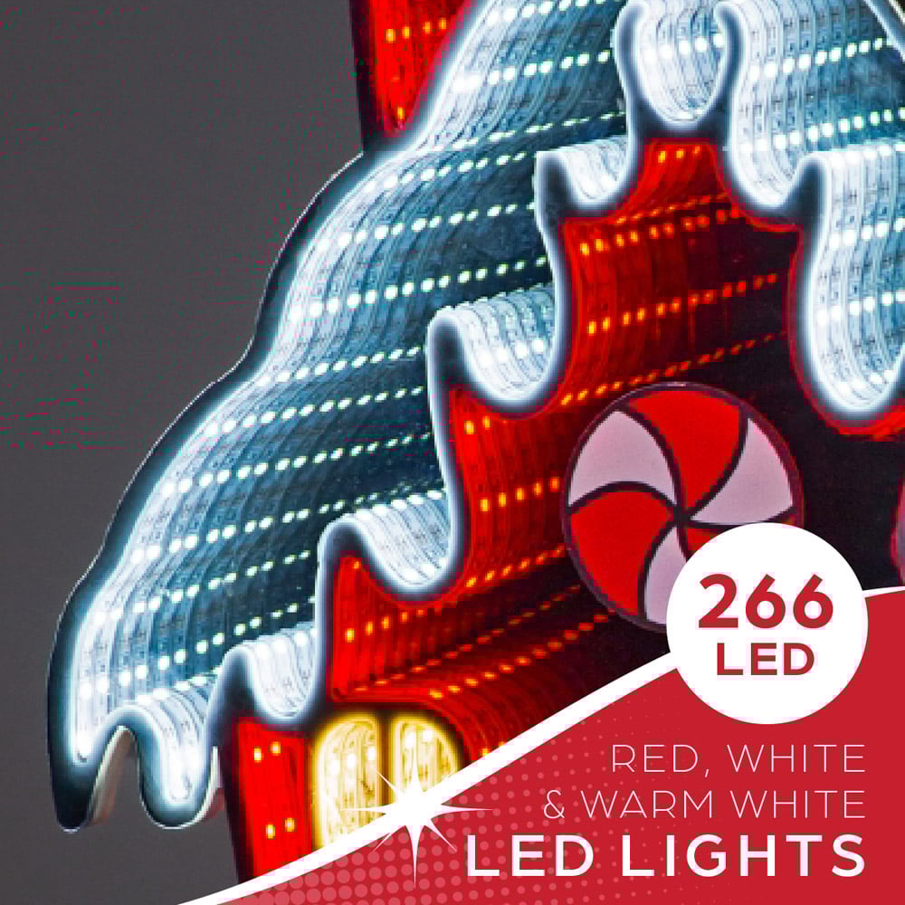 The Christmas Workshop 266 Multicolour LED Xmas House Double Sided Infinity Light 1.3ft Image 7