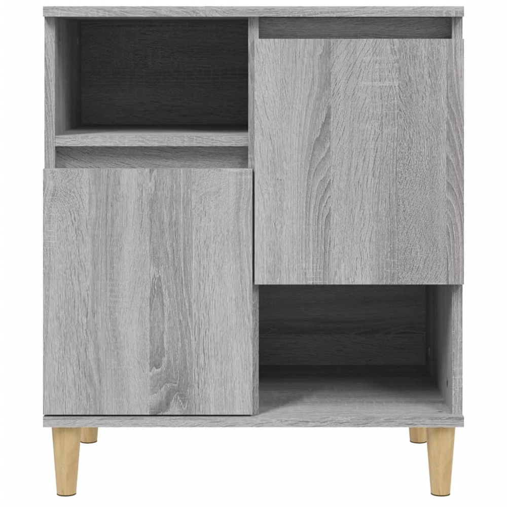 vidaXL 2 Door 2 Shelf Grey Sonoma Wooden Sideboard Image 4