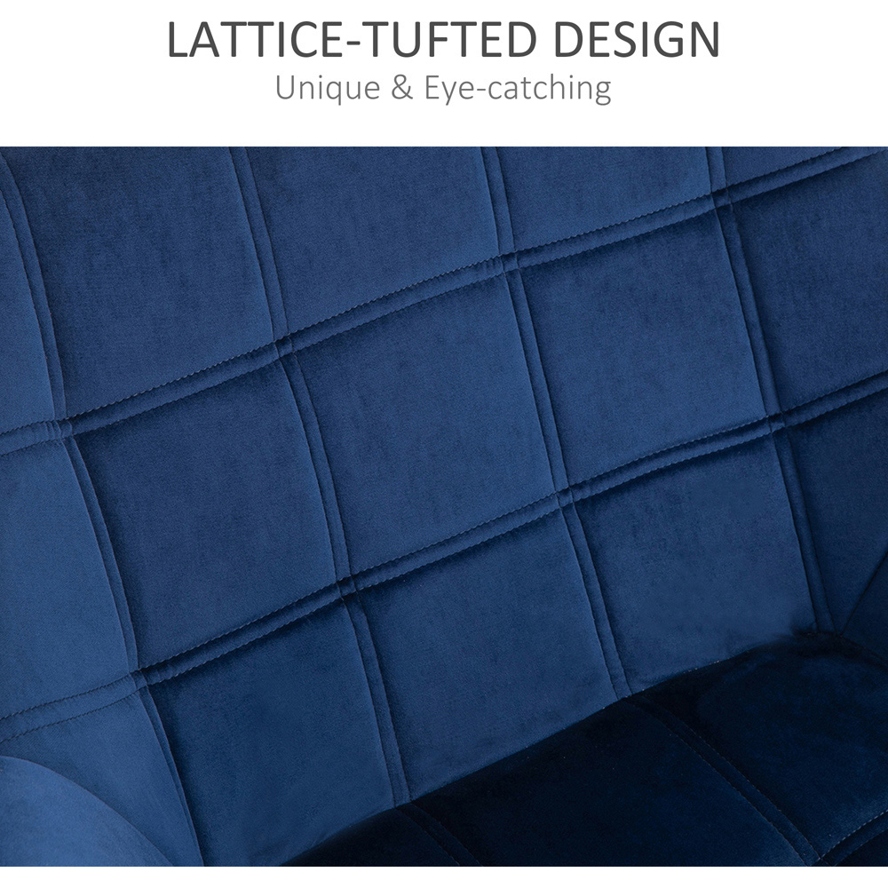 Portland Blue Velvet Armchair  Image 3