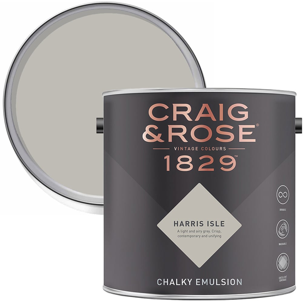 Craig & Rose 1829 Vintage Walls and Ceilings Harris Isle Chalky Matt Emulsion Paint 2.5L Image 1