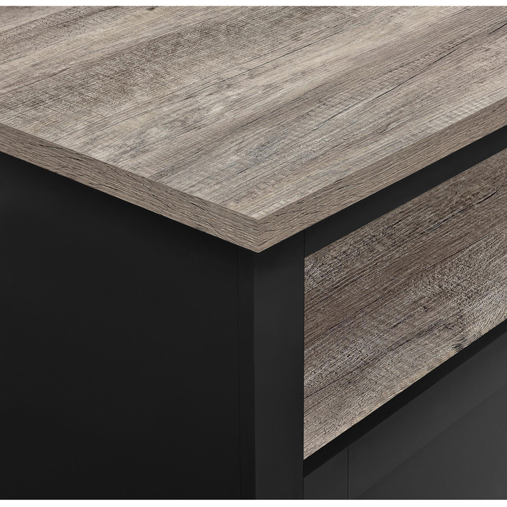 Dorel Carver Black Single Shelf Coffee Table Image 4