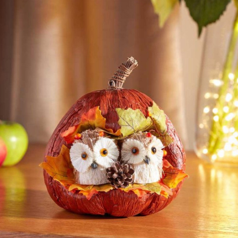 Garden Mile Autumn Owl Pumpkin Decoration Image 2