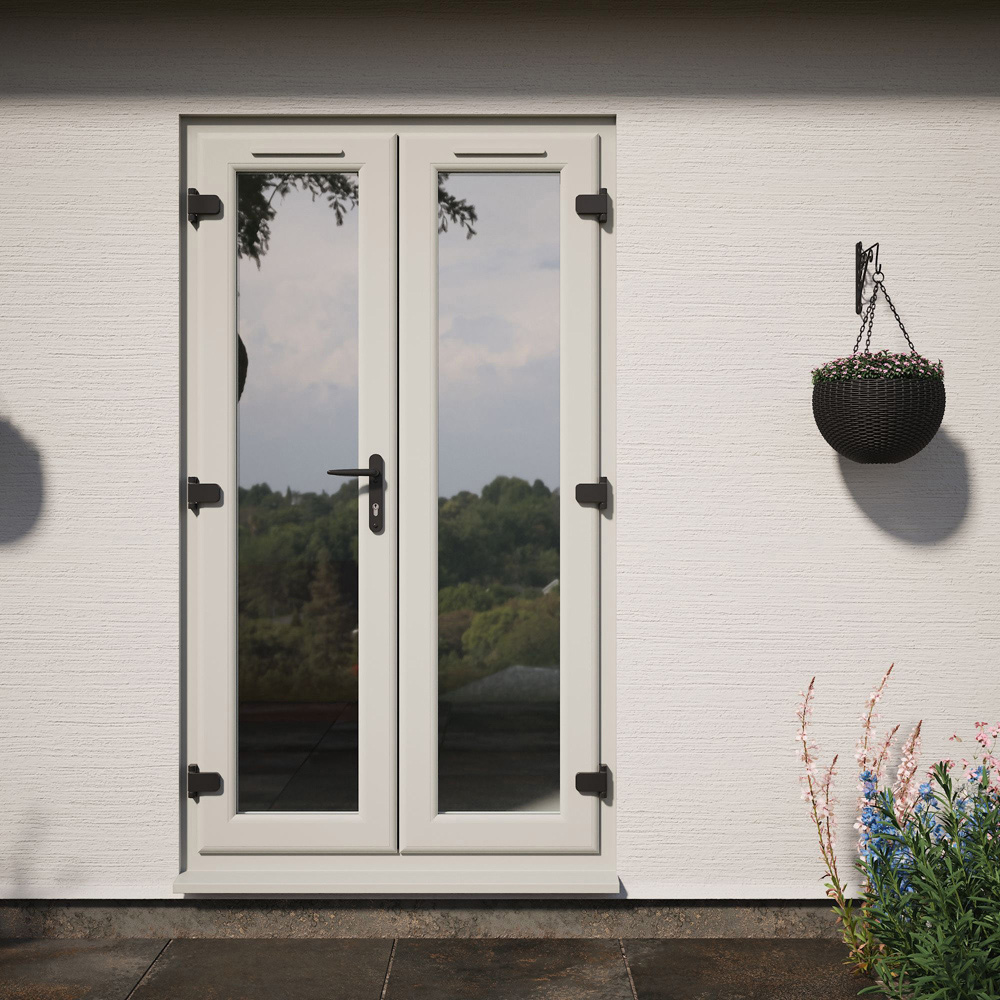 Crystal Agate and White LH Master Clear Glass uPVC Triple Glazed French Door 1190 x 2090mm Image 4