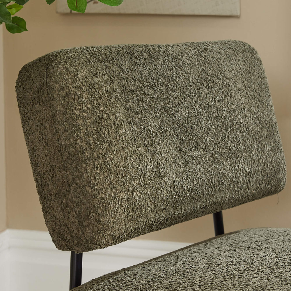 Home Source Montana Olive Boucle Chair Image 3