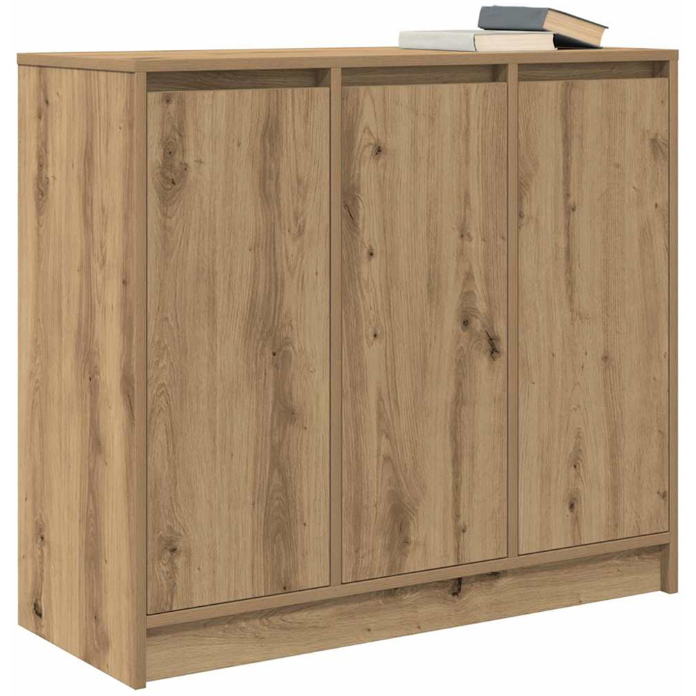 vidaXL 3 Door Artisan Oak Sideboard Image 3