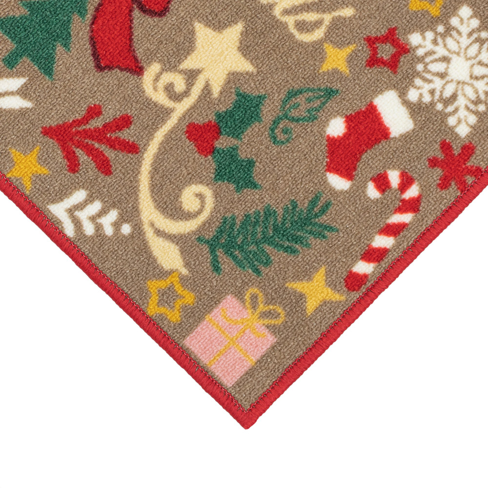 JVL Premium Scandi Christmas Nylon Pile Non Slip Indoor Mat 40 x 70cm Image 3