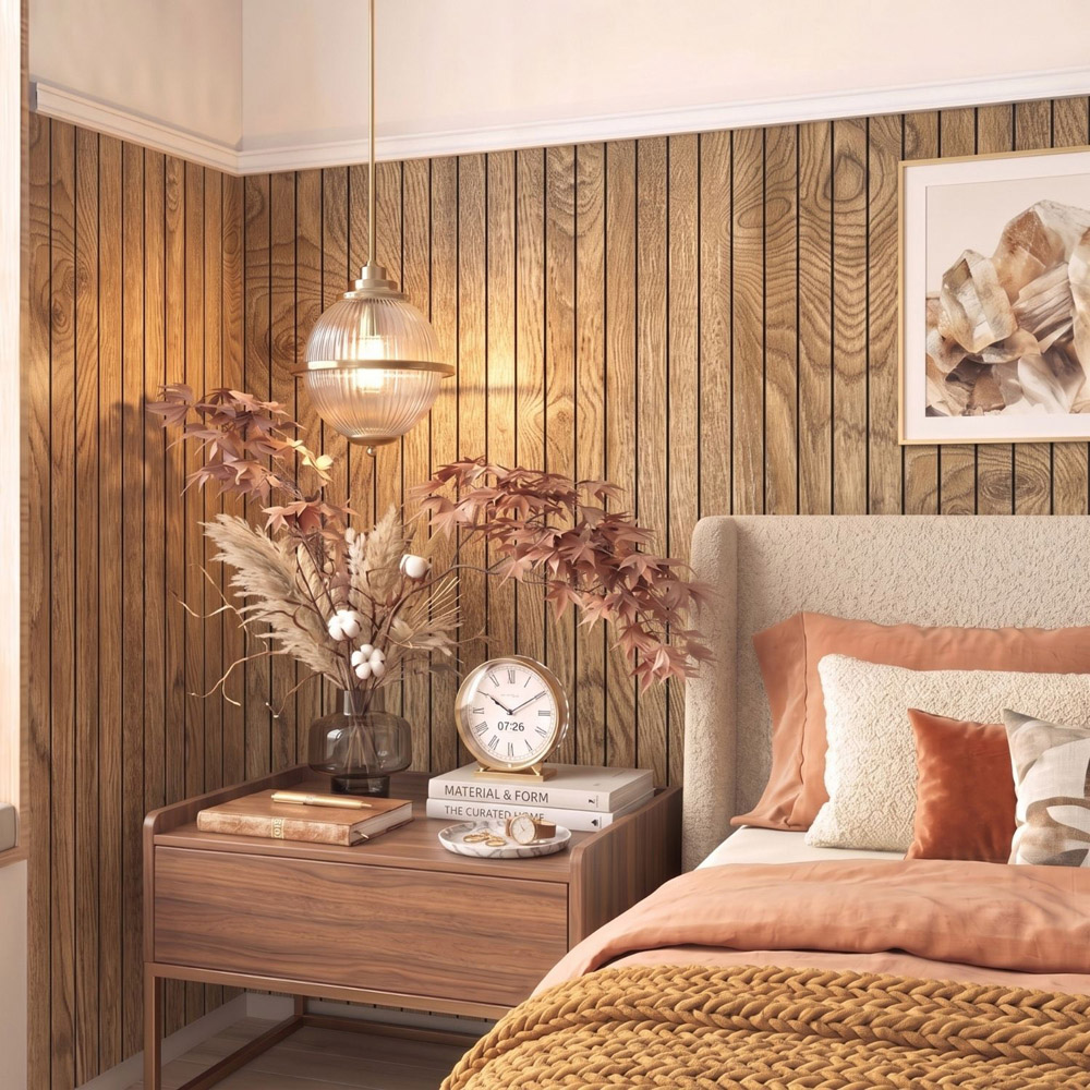 Walplus Rustic Pine Wood Grain Texture Wall Sticker 260 x 40cm Image 2