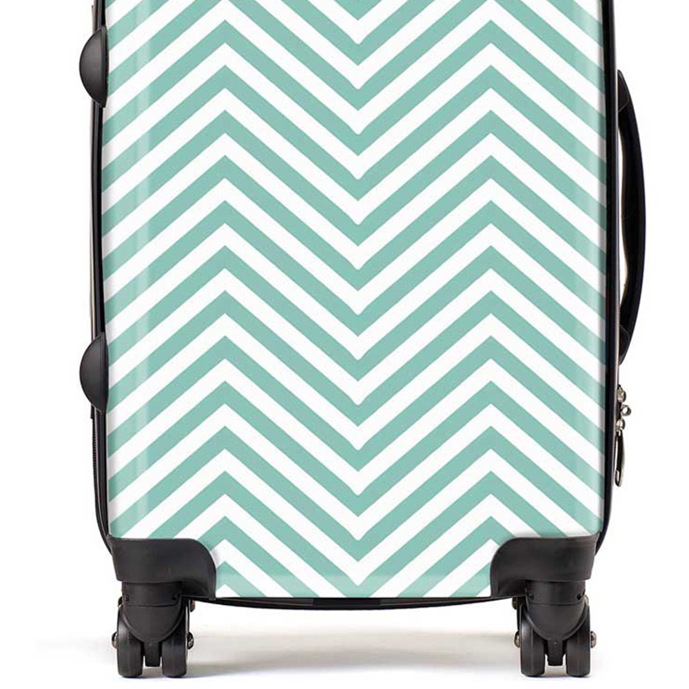 Warren Reed Designer Cabin Geometric Chevron Pattern Suitcase Image 2