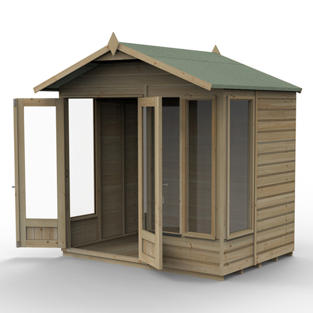 Forest Garden Beckwood 7 x 5ft 2 Opening Shiplap Apex Summerhouse Image 4