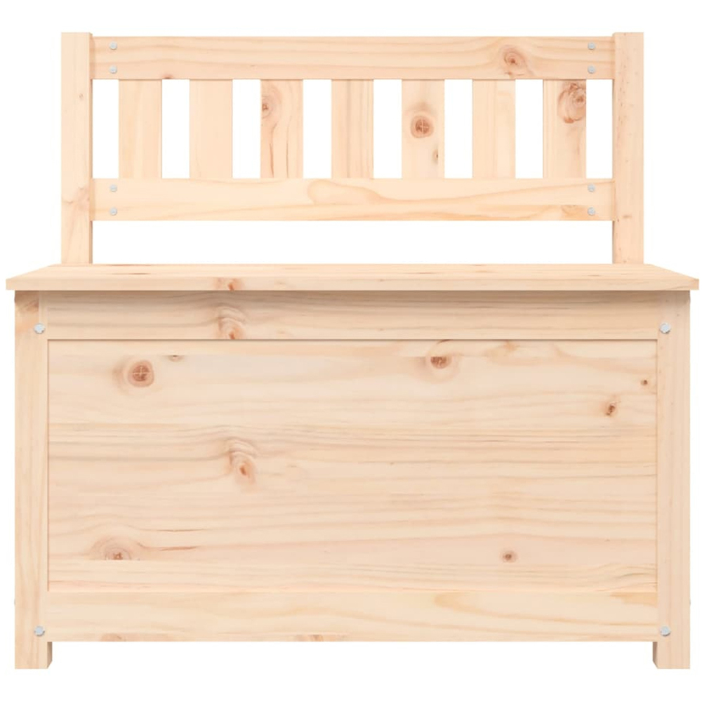 vidaXL Natural Solid Wood Pine Storage Bench 80 x 41 x 77cm Image 4