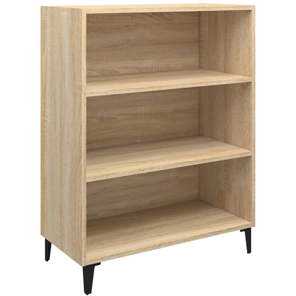vidaXL 3 Shelf Sonoma Oak Sideboard Image 2
