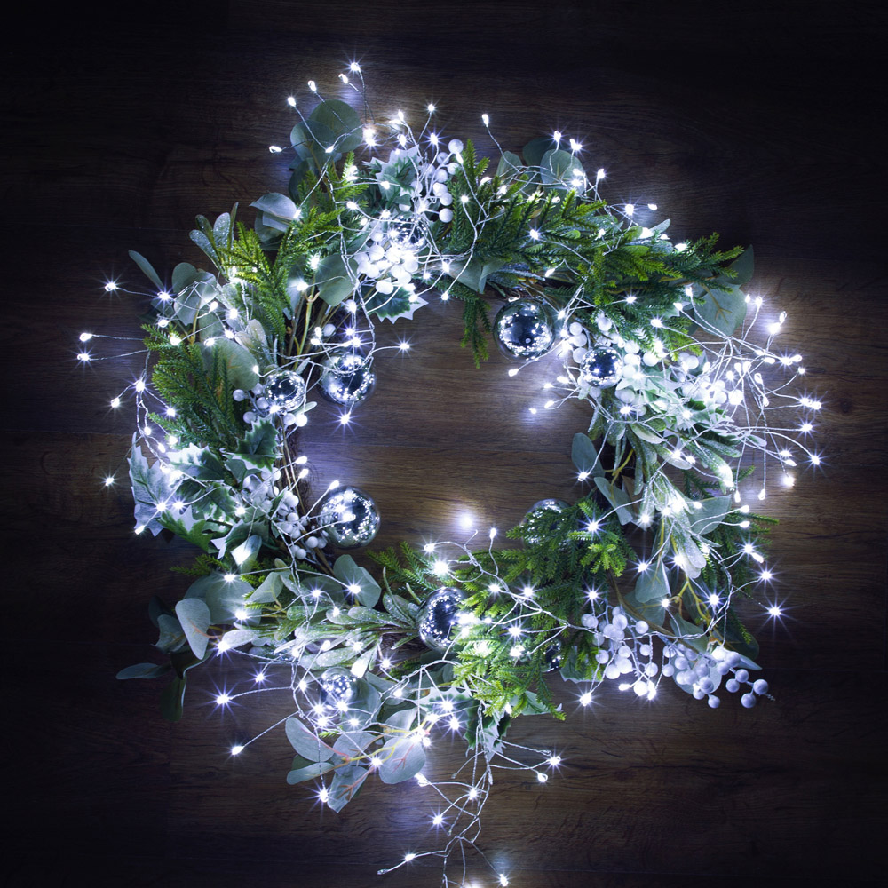 The Christmas Workshop 3m 480 White LED Silver Cluster String Light Image 1