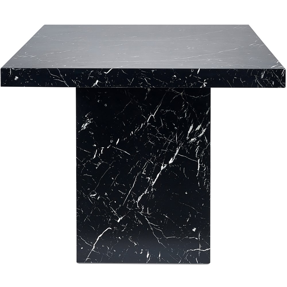 Julian Bowen Rome 6 Seater Marble Effect Dining Table Black Image 4