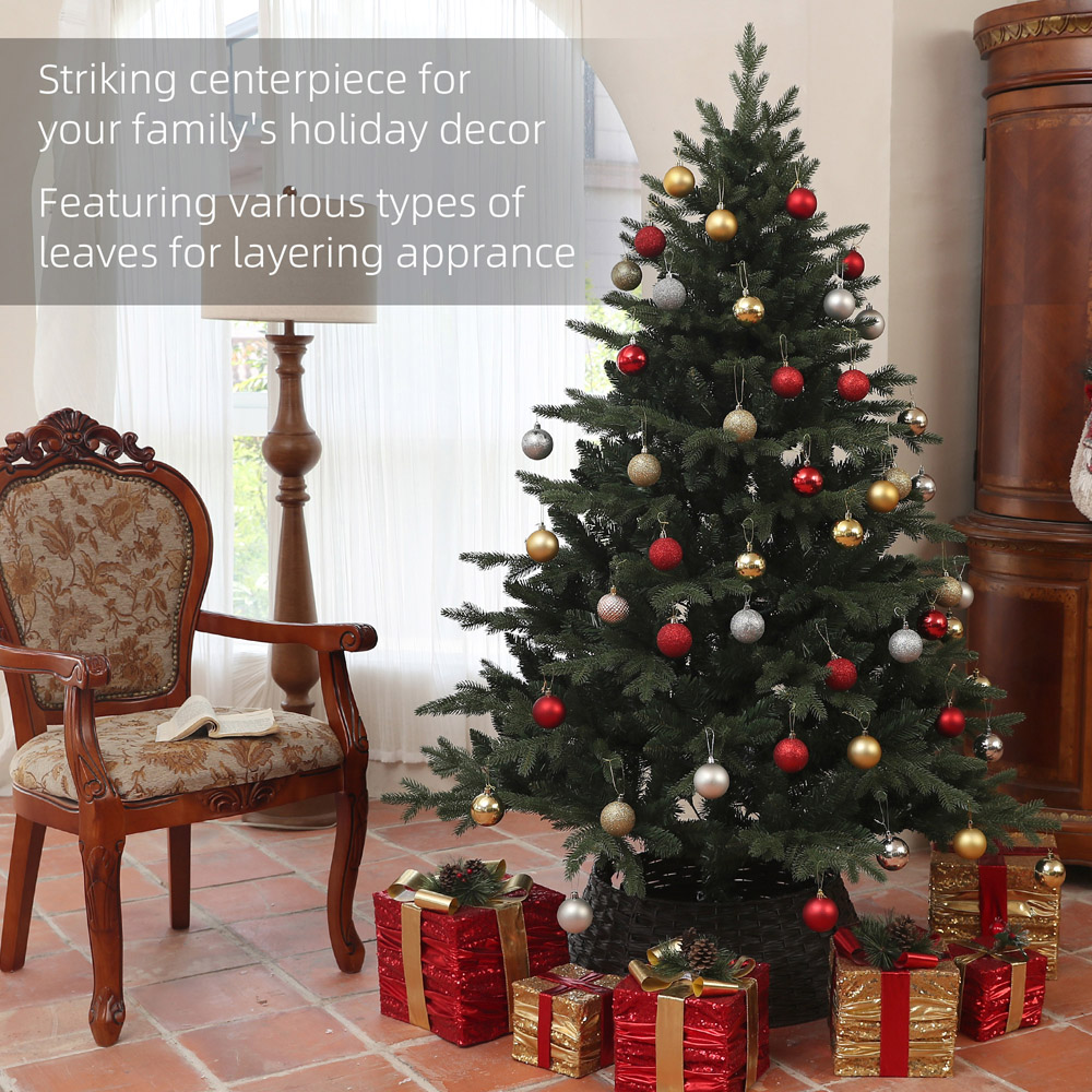 Everglow Green Artificial Spurce Christmas Tree 6ft Image 4