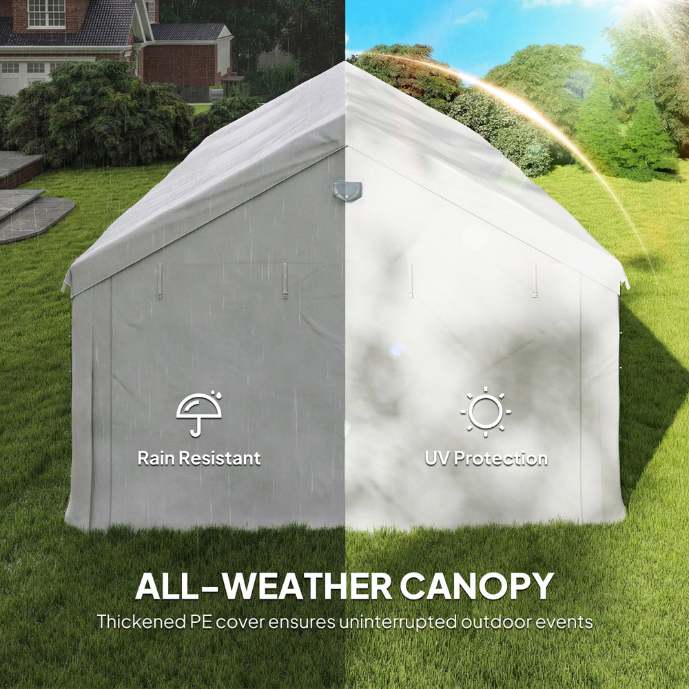 Outsunny 6 x 4m White Heavy Duty Garden Gazebo Image 5