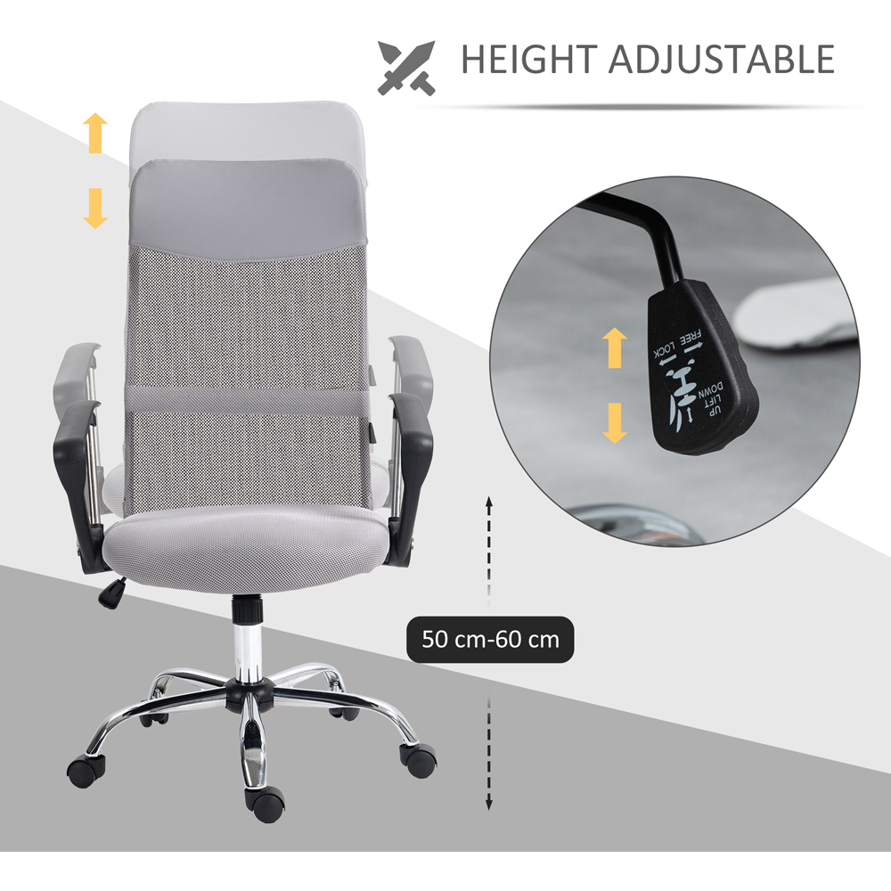 Portland Light Grey Mesh Office Chair Image 4