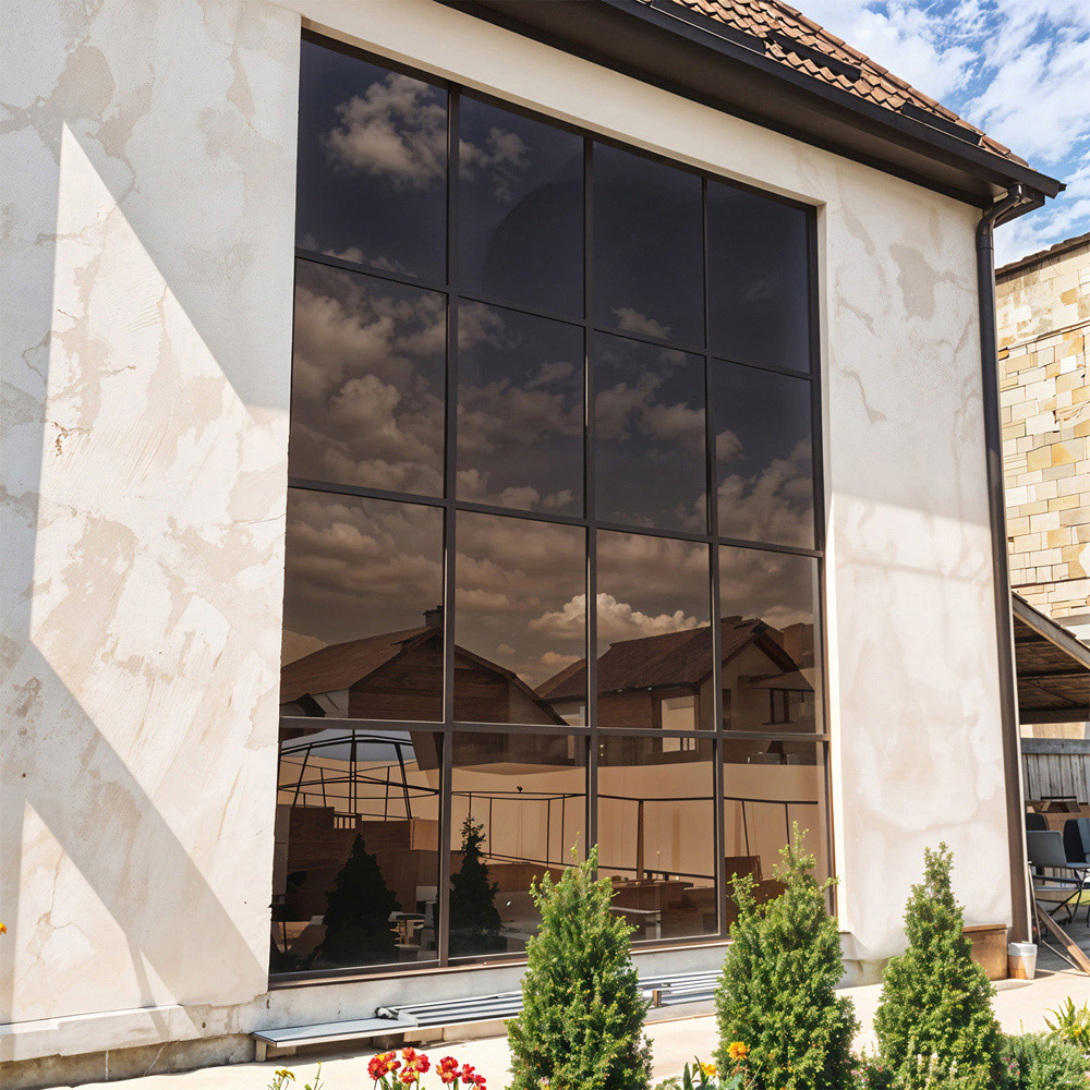 Living and Home Brown Silver One Way Sun Blocker Window Privacy Film 76 x 200cm Image 1