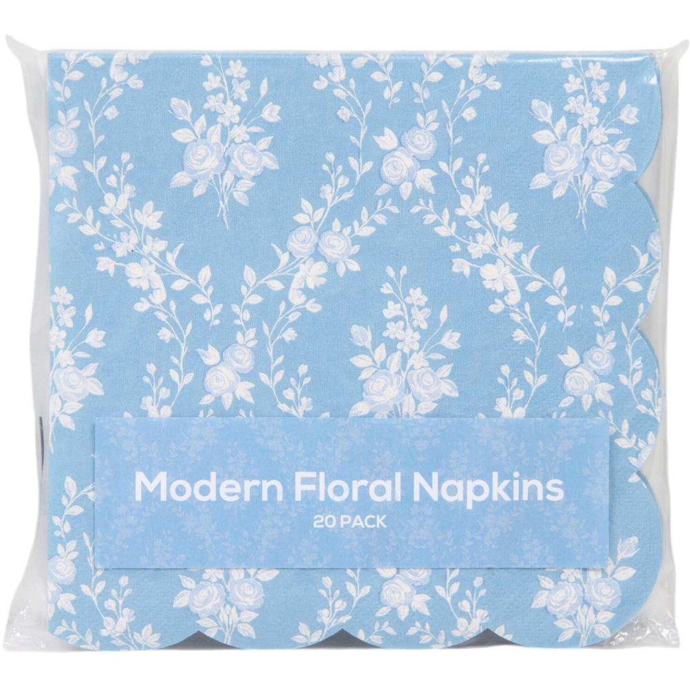 Pack of 20 Modern Floral Napkins Image 2