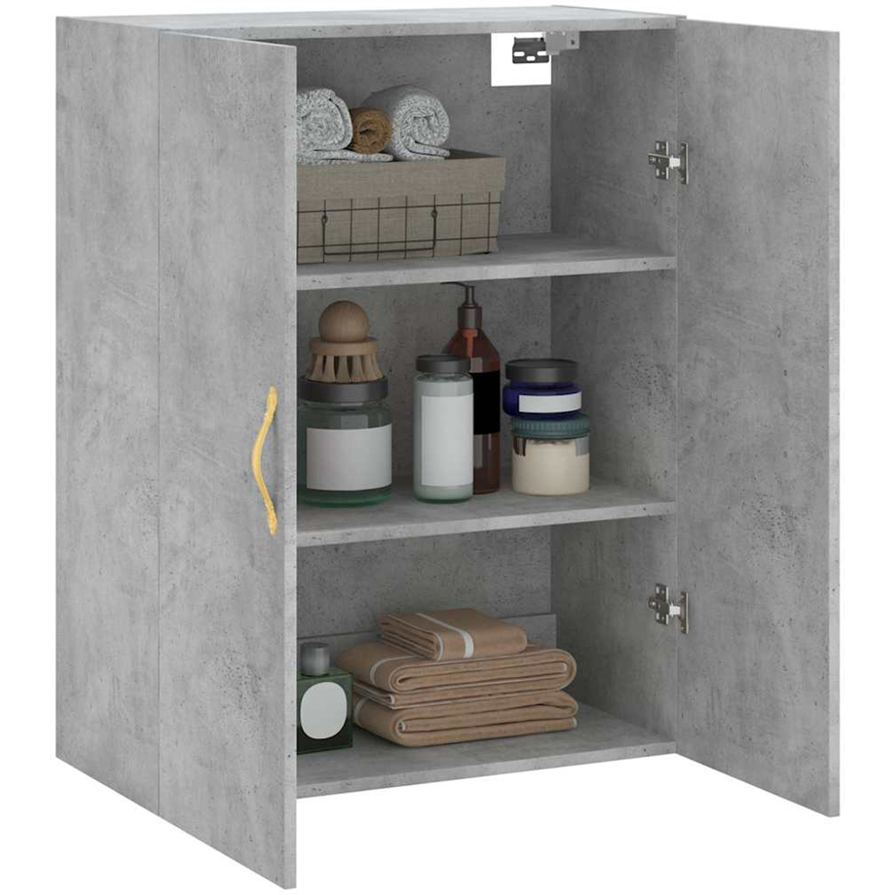 vidaXL 2 Door Concrete Grey Wall Mounted Cabinet Image 5